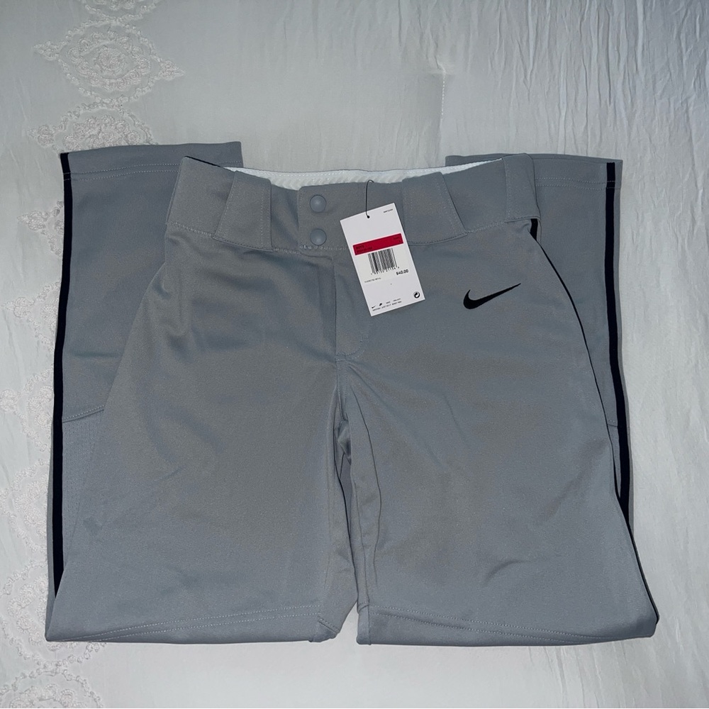 Nike Kids Baseball Pants Grey/Black